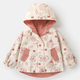Girls Hooded Wind Coats Waterproof Raincoats