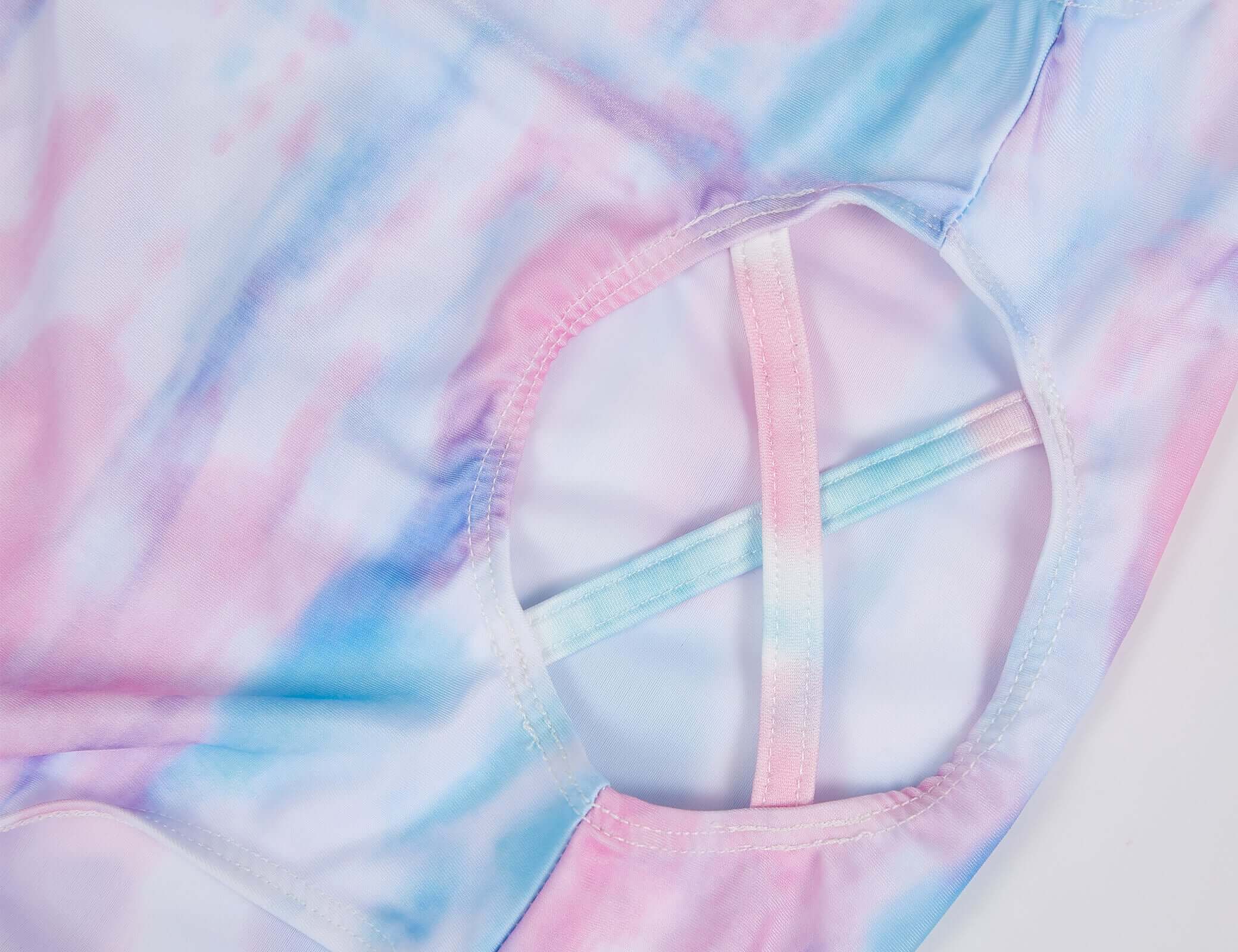 2022 Blue-Pink-Purle Cross One-piece Swimming Suits