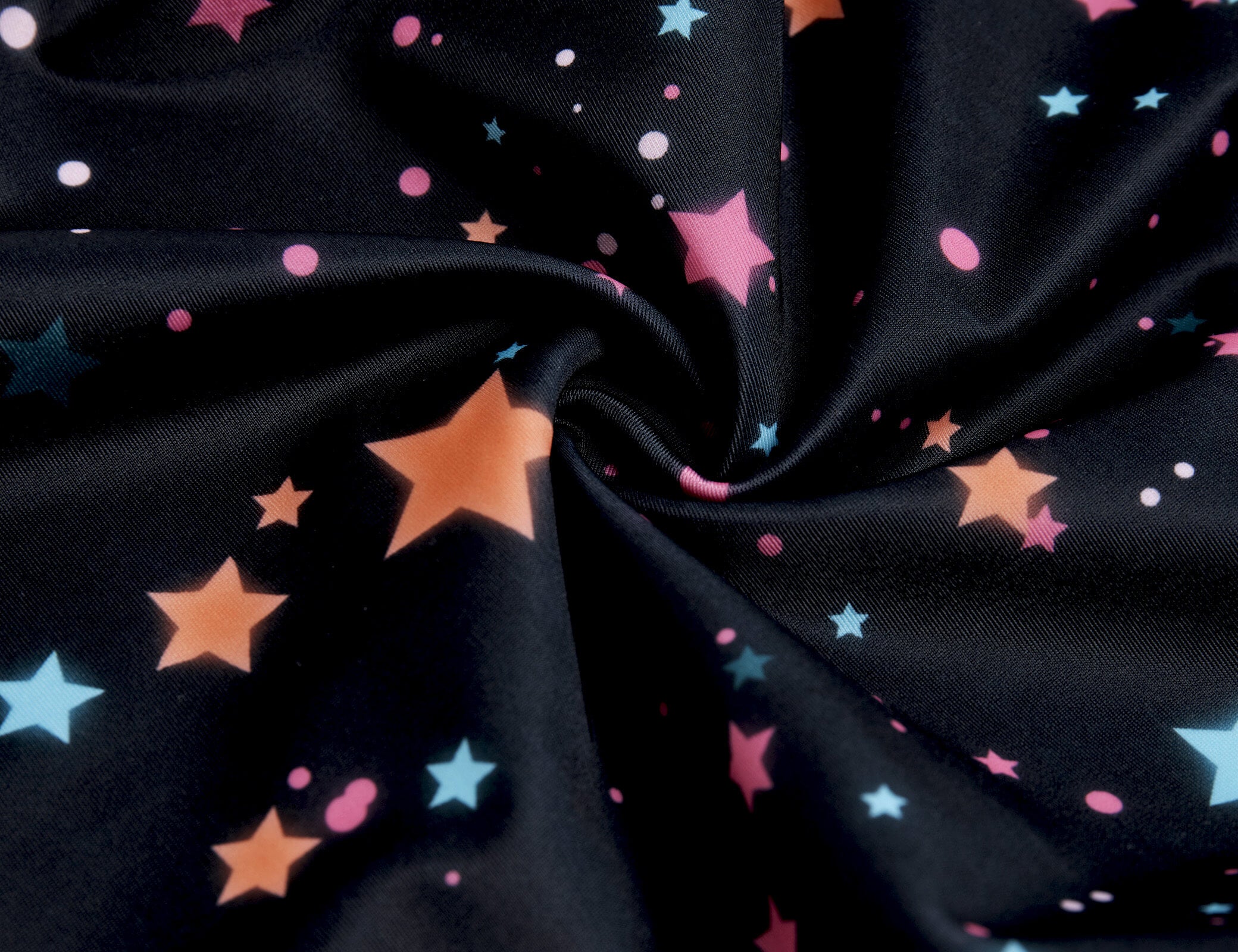 2022 Colorful Stars in Black One-piece Swimming Suits
