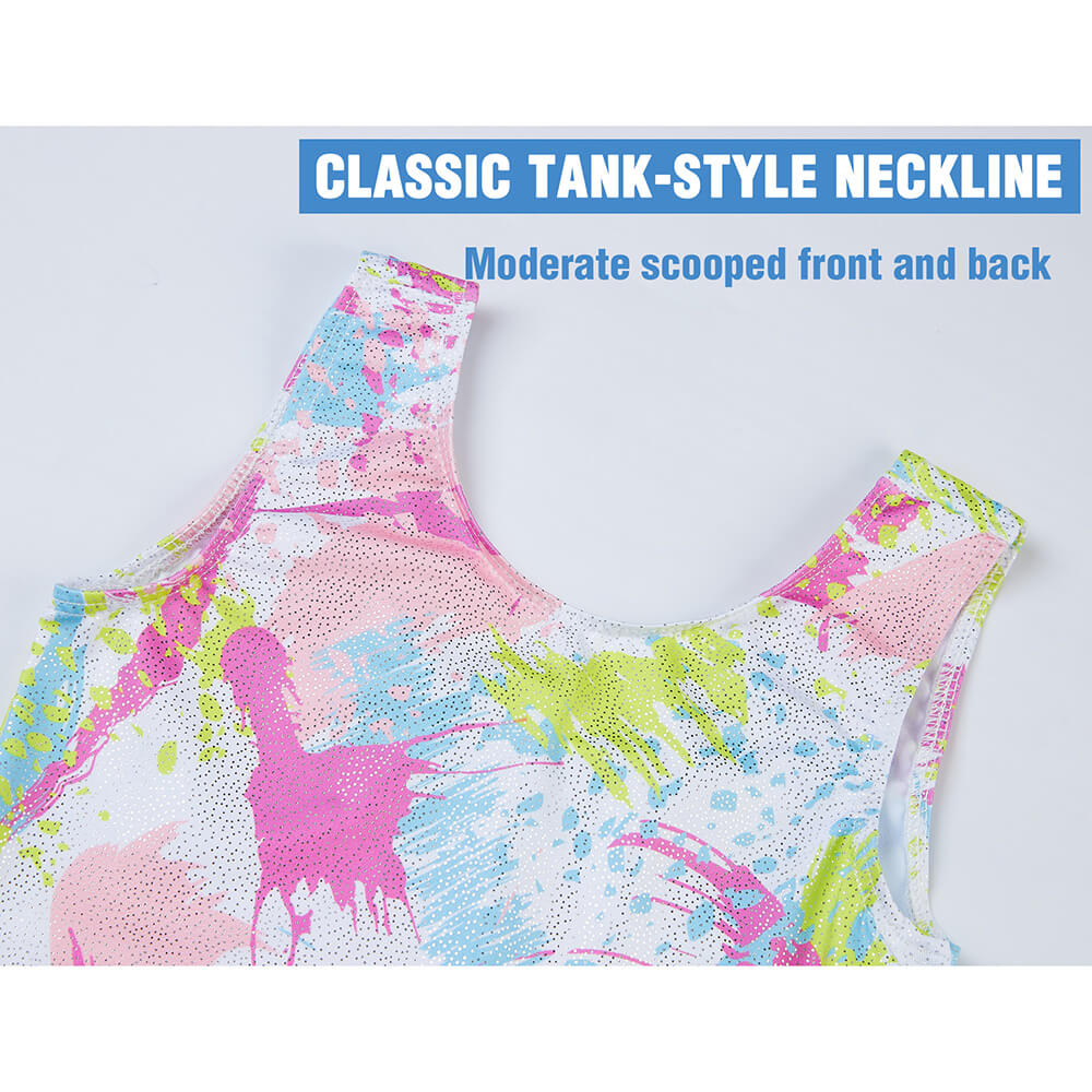 Cute Dance Gymnastics Leotards-Colorful Graffiti-TENVDA