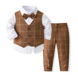 Bowtie Baby Suits Long Sleeve Gentleman Outfits for Toddler