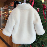 Baby Girls Fur Coat Toddler Fuzzy Warm Jacket Cloak