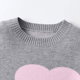 Girls Sweater Lovely Hearts Kint Dresses for Kids