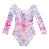 Long Sleeves Gymnastics Leotard with Butterfly TENVDA