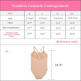 Girls Nude Seamless Undergarment Camisole Leotard